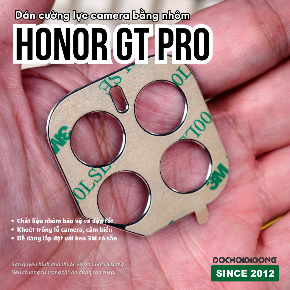 Miếng Dán Cường Lực Camera Bằng Nhôm Cao Cấp Cho Honor GT Pro - Bảo Vệ Toàn Diện