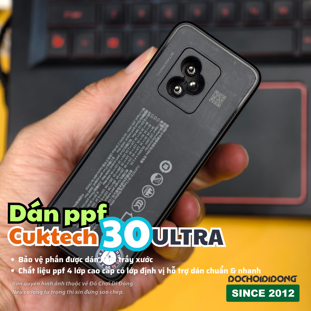 Dán PPF màn hình trạm sạc Cuktech 30 ultra TA3005U Super Power Station 300W