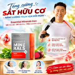 Essential Minerals Iron – Bổ Máu, Giảm Mệt Mỏi, Da Hồng Hào Tự Nhiên