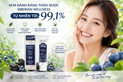 Kem Đánh Răng Siberian Wellness Blueberry & Charcoal Trắng Răng  Thanh Hoạt Tính