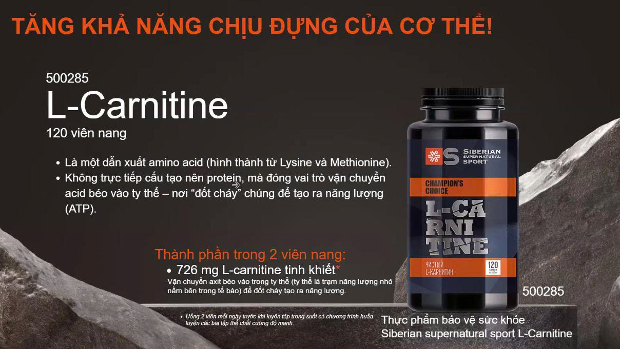 l carnitine có tác dụng gì L-Carnitine Siberian – Đốt mỡ, tăng năng lượng, tối ưu tập luyện – HANACHI  SHOP