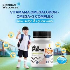 Vitamama Omegalodon Omega 3 DHA EPA – Tăng Cường Trí Não, Giúp Trẻ Thông Minh, Mắt Sáng & Phát Triển Toàn Diện