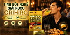 Tinh Bột Nghệ Giải Rượu Orihiro 20 Gói (70mg) – Giảm Say Nhanh, Bảo Vệ Gan Hiệu Quả