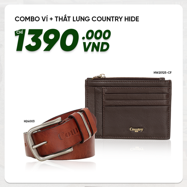 Combo 2 món Thắt Lưng + Ví H24003 & HW20125