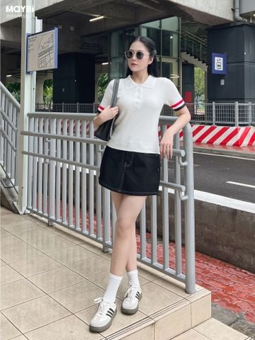 Áo polo form rộng ngắn tay