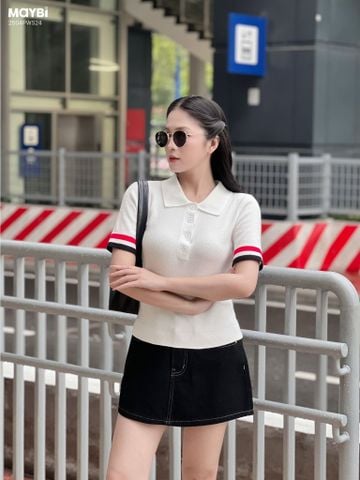 Áo polo form rộng ngắn tay