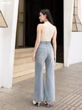 Quần jean ống suông rách kiểu