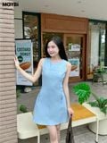 Đầm jean form A dáng mini