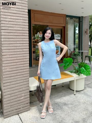 Đầm jean form A dáng mini