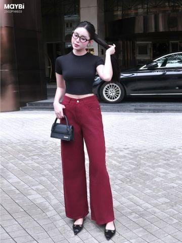 Áo thun ôm crop top tay ngắn đen