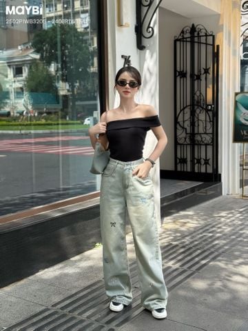 Áo ôm thun bogen trễ vai