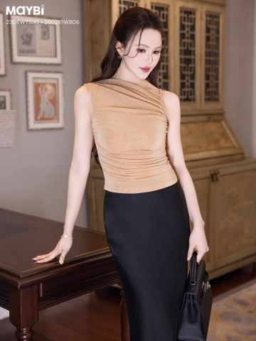 Áo ôm thun ướt nhún kiểu