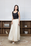 Áo thun ôm hai dây bản to phối ren