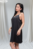 Đầm hai dây lụa dáng mini