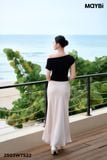 Áo ôm thun tăm trễ vai