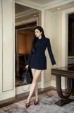 Đầm vest dài tay dáng mini