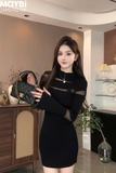 Đầm nhung ôm tay loe dáng mini