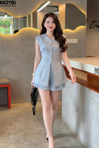Set blazer quần short