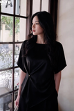 Áo kiểu lụa satin kiểu tay cánh dơi