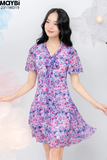 Đầm mini xòe voan nhún