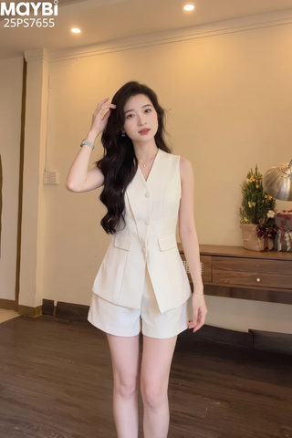 Set áo gile quần short