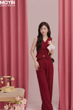 Set áo gile quần culottes dài ống rộng