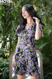 Đầm mini voan hoa