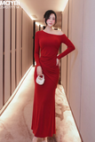 Đầm thun ôm dài tay dáng đuôi cá