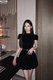 Đầm bí ngắn tay dáng mini