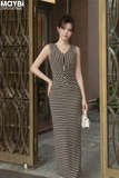 Đầm thun sọc midi