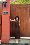 Đầm midi eo nhún kiểu
