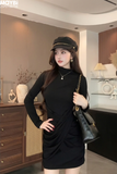 Đầm thun ôm body đắp kiểu