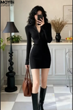 Đầm thun ôm dài tay