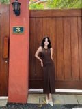 Đầm midi eo nhún kiểu