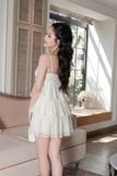 Đầm lụa 2 dây babydoll 3 tầng