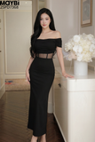 Đầm ôm bẹt vai dáng đuôi cá