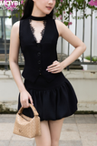 Bộ gile kiểu phối ren ngắn