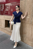 Áo Lụa Đắp Tà Chic Muse