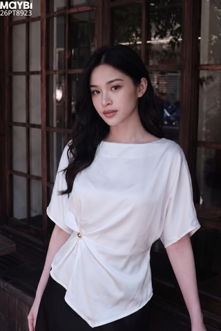 Áo kiểu lụa satin kiểu tay cánh dơi