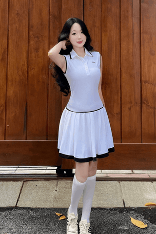 Đầm thun xếp ly sát nách dáng mini
