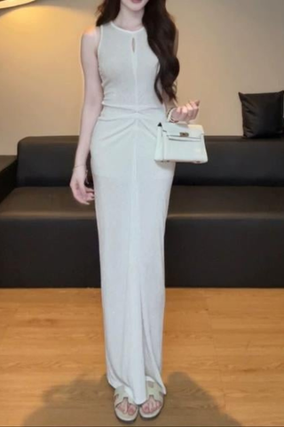 Đầm ôm eo nhún kiểu dáng maxi