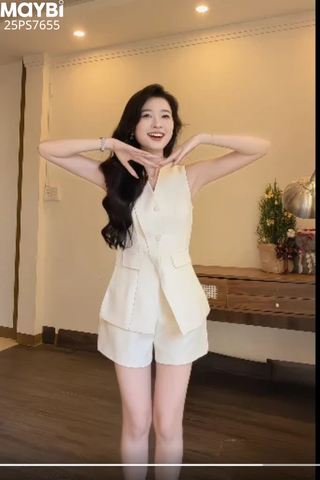 Set áo gile quần short