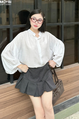 Áo sơ mi kiểu tay phồng