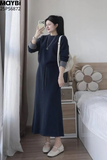 set áo chân váy dài tay phối kiểu