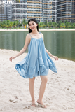 Đầm babydoll ngắn xòe nhiều tầng( Tặng áo chống nắng 26PO8745)