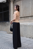 Quần culottes ống suông xếp ly