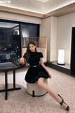 Đầm bí ngắn tay dáng mini