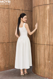 Đầm ôm xòe ba lỗ thun tăm dáng maxi