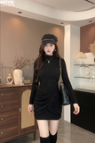 Đầm thun ôm body đắp kiểu