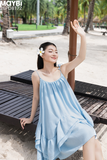Đầm babydoll ngắn xòe nhiều tầng( Tặng áo chống nắng 26PO8745)